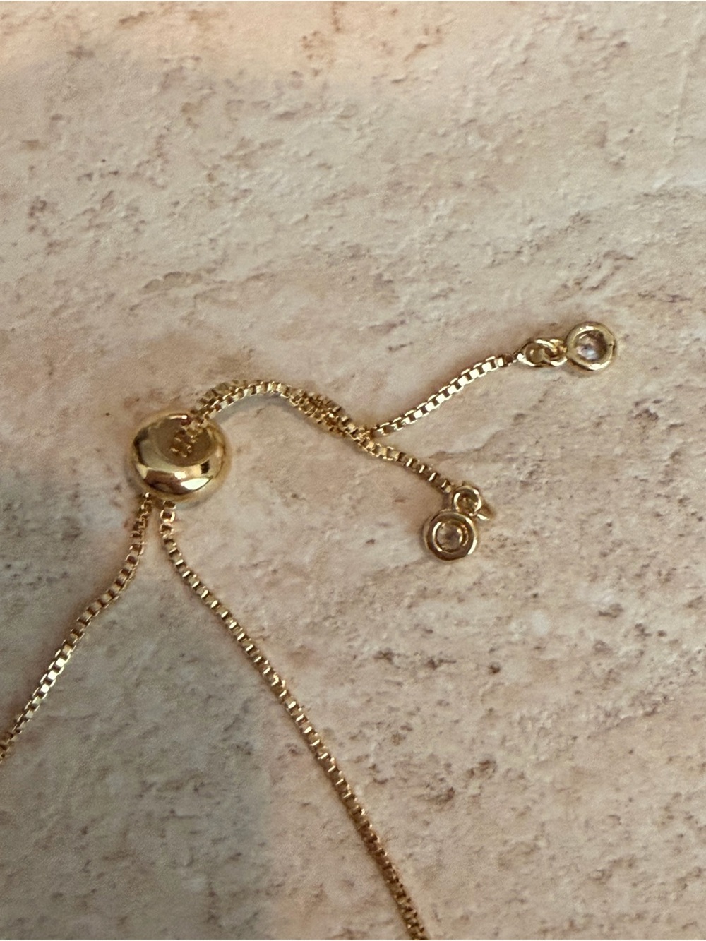 Genuine Black Tourmaline Gold Plated Adjustable Bolo Bracelet - Picture 3 of 3